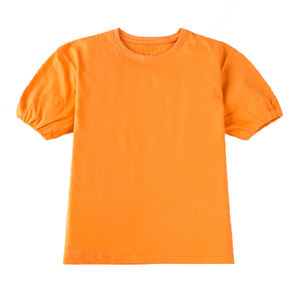 Camiseta de manga acanalada, camiseta personalizada en blanco, impresión de logotipo personalizada, ropa de algodón lisa, camiseta color dorado. - Product Image 1