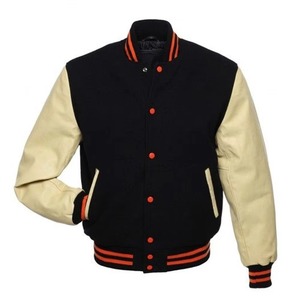 Veste universitaire rouge pour hommes en gros, sur mesure, en laine méltone, satin et cuir, mode hiver, OEM ODM - Product Image 1