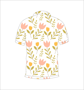 เสื้อโปโลลายดอกทิวลิป พิมพ์ลายตามสั่ง เสื้อโปโลแขนสั้น ชุดกอล์ฟ น้ำหนักเบา ชุดลำลองสำหรับทีม - Product Image 6