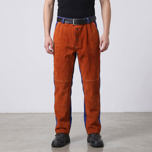 High Quality Flame Retardant Cow <b>Split</b> Leather Welding <b>Trouser</b> Level a Protection Regular Fit Heavy Industrial Safety 500C-1000C - Product Image 1
