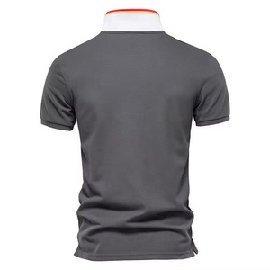 Chemise polo à manches courtes pour homme, style élégant, avec logo personnalisé imprimé, respirante, style décontracté, couleur noire - Product Image 6