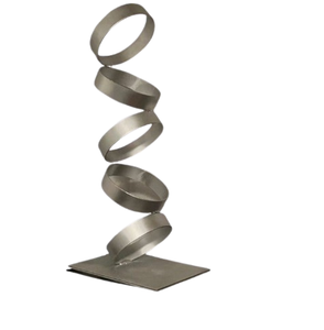 Silver Finished Home Decor for Living Room Durable Tabletop Modern Handmade Stainless Steel/Iron <b>Figurative</b> Sculpture - Product Image 1
