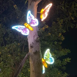 Momovalley sales golden supplier Butterfly led night light lighting decorative butterfly wings led for christmas holiday
