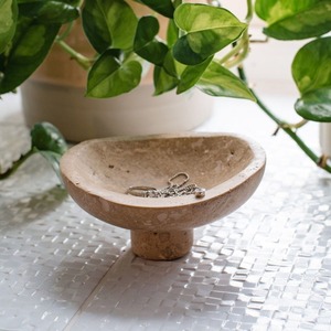 Bol décoratif rond en pierre naturelle artisanale, accent minimaliste pour table, pour un style moderne, centre de table de luxe pour le salon - Product Image 5