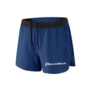 Men Bonded Seam Running Shorts with Underwear for Man Two <b>Layers</b> Quick Dry Polyester Sports Short Shorts Breathable Split Shorts - Product Image 5