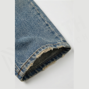 GENERSA SPORTS Jeans Rectos de Mezclilla para Hombre, Ligeros, Transpirables, de Alta Calidad, Estilo Hip Hop Otoñal, Cierre de Cremallera, Cintura Baja - Product Image 4