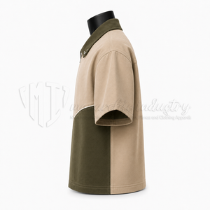 เสื้อเชิ้ตผู้ชายไซส์ใหญ่ แขนสั้น ซิปหน้า ผ้าเนื้อนิ่ม สไตล์ลำลอง ปกคอพับ ผ้าถักสำหรับฤดูใบไม้ผลิ ผ้าฝ้ายออร์แกนิค 100% ระบายอากาศได้ดี - Product Image 5
