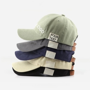 Customized Cotton Print Logo 6 Panel Baseball <b>Cap</b> Back <b>Blank</b> Hats Unisex <b>Caps</b> - Product Image 1