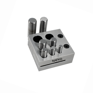 7 Hole Disc Cutter <b>Set</b> Jewelry Making Tools Sheet Metal Circular <b>Punch</b> Die Block Goldsmiths Metal Forming Stainless Steel - Product Image 1