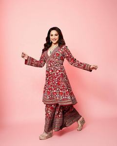 DISEÑADOR GEORGETTE BORDADO TRABAJO TOP PALAZZO CON DUPATTA INDIO PAKISTANI SALWAR KAMEEZ POR FATEMA FASHION INDIAN PAKISTANI - Product Image 3