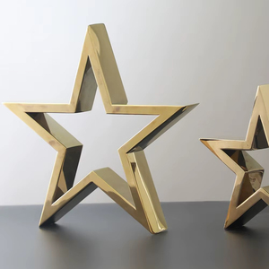 Antique Finish Brass <b>Star</b> Centerpiece Elegant Table Decoration For Wedding Events Home Interior And Party Styling - Product Image 1