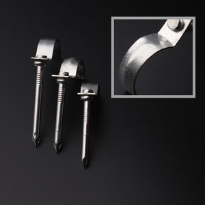 Universal Galvanized Reinforcing Pipe Hook <b>Nail</b> Clip 1 Inch For PPR PVC Water Conduit <b>Wall</b> Mounting - Product Image 3