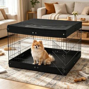 Cuccia per Cani da Esterno Salvaspazio per Recinzioni e Box per Animali Domestici - Product Image 1