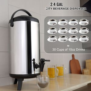 Dispenser per Bevande Isolato in Acciaio Inox da 9,2 Litri (2,4 Galloni) con Rubinetto per Miscelare, per Bevande Calde e Fredde - Product Image 2