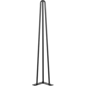 Pieds de table en acier massif de 3/8 po, robustes, capacité de 880 lb, 16 po, 4 pièces, pieds en métal pour banc, table basse, bureau, meubles DIY EDPTBL015 - Product Image 3