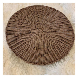 Assiettes de présentation écologiques en rotin naturel tressé à la main, sets de table ronds en osier, sous-assiettes de dîner en paille tressée, vente en gros - Product Image 1