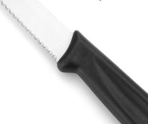 Cuchillo de Cocina de Grado Industrial con Bordes Afilados, de Acero Inoxidable, para Cortar y Rebanar, con Funda de Cuero y Madera, Personalizable - Product Image 5