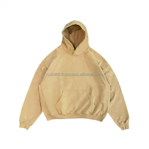 Sweat-shirt décontracté pour homme, style streetwear, coupe ample, en molleton doux, avec poche kangourou, imprimé, 100% coton, chaud, pour l'automne - Product Image 5