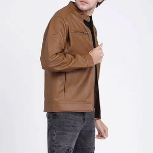 Best Article Factory Attractive Design Leather <b>Jacket</b> For Men Variety Of Size Customized Color Pure Fabric Leather <b>Jacket</b> - Product Image 6
