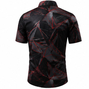 Chemise tendance pour homme à imprimé floral, toucher coton premium, coupe classique confortable, idéale pour les vacances d'été à la plage et le quotidien. - Product Image 2