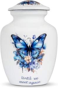 Urna Funeraria Infantil Antigua Co, Hecha a Mano con Acabado Mate, Estilo Art Deco Moderno, Florero Redondo de Sobremesa para Cenizas Humanas, Capacidad Personalizable - Product Image 3