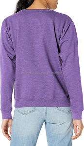 Femmes à la mode v-notch sweat à col rond manches longues confortable & ecosmart polaire pull chemise décontractée pour l'automne hiver 2024 - Product Image 6