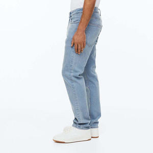 Jeans de Mezclilla para Hombre de Alta Calidad, 100% Algodón, Transpirables, Lavados, de Cintura Alta, Corte Recto, Pantalones Casuales - Product Image 3