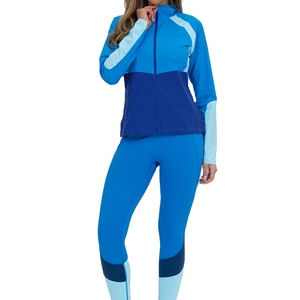 Venta al por mayor de alta calidad cortavientos holgado poliéster ropa deportiva Panel de nailon cremallera tiras chándal conjunto de las mujeres - Product Image 1