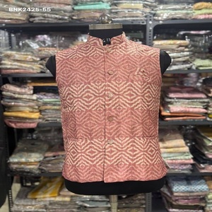 Colección de Chaquetas Koti/Nehru para Hombre de Seda Pesada de Alta Calidad con Bordado de Lentejuelas y Estampado Multicolor, Proveedor de Surat - Product Image 1