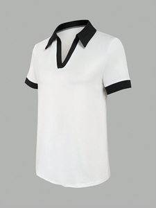 Custom Teenagers Gothic Golf <b>T</b>-<b>Shirt</b> Breathable 100% Cotton Jersey Fabric Quick Dry <b>Half</b> <b>Sleeve</b> for Summer Button Embroidery - Product Image 3