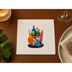 100% Linen Fabric <b>Drink</b> <b>Coaster</b> | Decorative Cocktail <b>Coasters</b> for Restaurants & Hotels - Product Image 2
