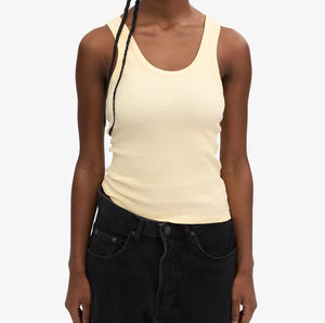 Débardeur de fitness pour femme avec dentelle et pompons, écologique, séchage rapide, coupe ample, service OEM, vente directe usine, vêtements de sport - Product Image 1