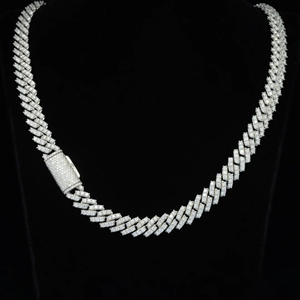 High Quality Customized <b>Iced</b> Jewelz 9mm Cuban Link Moissanite <b>Iced</b> <b>Out</b> Gold Plated 925 Sterling Silver Rose Gold <b>Chain</b> - Product Image 3