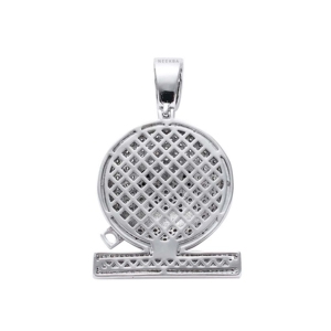 Pendentif Moissanite Iced Out Street Code en Argent Sterling 925, Pendentif Code de Loyauté avec Pierres Serties à la Main, Pendentif 'No Snitching' - Product Image 4