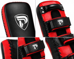 ถุงมือฝึกซ้อมมวย Dumela Custom Focus Mitts หนังแท้ สีแดงดำ ทนทาน ดีไซน์โค้งรับรูปมือ ป้องกันได้ดี รุ่น DI-MK 5 - Product Image 2