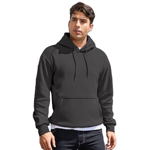 Wholesale Custom Drop Shoulder Pullover Hoodies Men 100%Cotton Fleece <b>Sweatshirt</b> <b>Embroidery</b> Puff Print Solid Terry Men's Hoodies - Product Image 2