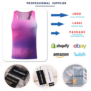 Chaleco Deportivo Ligero sin Costuras para Hombre, Personalizado con Impresión, de Poliéster, Estilo Deportivo, para Maratón, Transpirable, de Secado Rápido, Tejido - Product Image 4