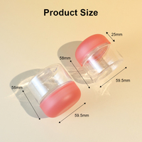 Pot cylindrique en plastique PET de 2 oz avec couvercle à vis pour lotion, crème, soins de la peau - Impression personnalisable, conteneur cosmétique de voyage