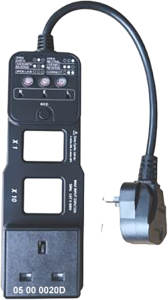 Divisor de Línea de Corriente Alterna con Enchufe y Pruebas RCD, Material ABS, Pantalla LED, CE LVD para Detección de Fallas en 3 Circuitos - Product Image 6