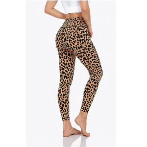 Leggings Deportivos de Cintura Alta con Estampado de Leopardo, Control de Abdomen, Compresión, Pantalones de Yoga, Ropa Deportiva para Mujer - Product Image 5