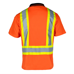 High Visibility Safety Work <b>T</b>-<b>Shirt</b> Custom Logo And Design Premium Hi Vis <b>Collared</b> <b>Shirts</b> Workwear Reflective Polo <b>Shirt</b> - Product Image 4