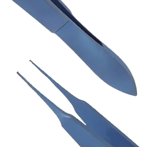 Pinzas Corneales McPherson Rectas de 0.4 mm, 1x2 Dientes, Plataforma de Ligadura de 5 mm, 11 cm, Titanio, Manuales, Reutilizables, para Microcirugía Oftálmica - Product Image 6