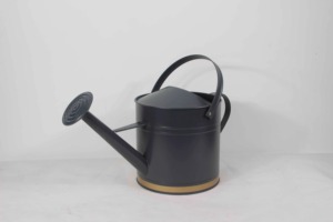 Arrosoir en métal haute résistance, finition peinte en noir, outil de jardinage durable - Product Image 4