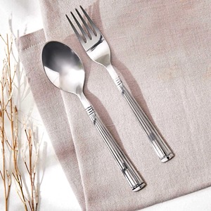 Elegant Stainless Steel Spoon And Fork Set High Mirror Polish Rust Resistant <b>Flatware</b> Wedding Dinnerware - Product Image 1