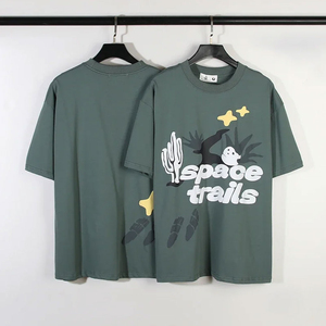 T-shirt imprimé en relief avec paillettes, fabriqué au Pakistan, prix de gros, design de logo personnalisé, t-shirt imprimé en relief pour hommes - Product Image 2
