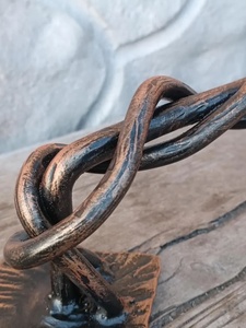 Manija de hierro forjado a mano con diseño retorcido, estilo tradicional, resistente al óxido, acabado con recubrimiento en polvo; Fácil instalación - Product Image 4