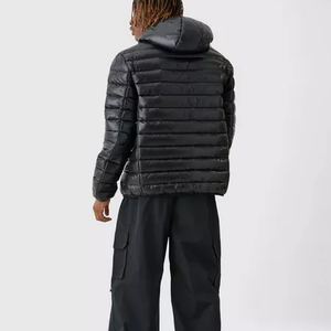 Designer Formal Men's <b>Plus</b> <b>Size</b> Reversible Puffer Jacket with Zipper Closure Breathable 100% Down Filling Winter <b>Coat</b> - Product Image 4
