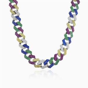Collar de Fiesta para Hombre, Estilo Cubano, Plateado, con Circonita Cúbica, Precio Económico, Diseño Moderno, OEM/ODM - Product Image 5