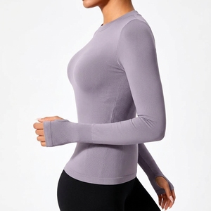 Gym Workout Compression Fashion Women Premium <b>Long</b> <b>Sleeve</b> Activewear <b>Top</b> Comfortable <b>Stretch</b> Gym Yoga Workout Clothing - Product Image 2