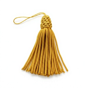 High Quality Durable Woven Gold Silver Bullion Rhinestone Chain Fringe <b>Tassels</b> Custom Size Wholesale Decorative Garment - Product Image 5